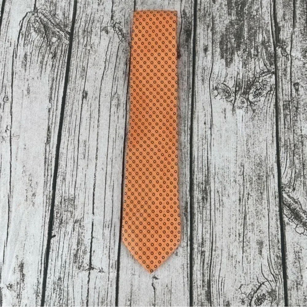 Eagle Men's Orange Blue Silk Neck Tie